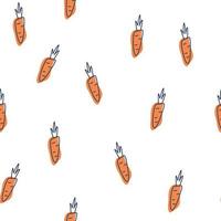 Carrot seamless pattern. Cute hand drawn beautiful background, great for easter wrapping paper, banner, textile, wallpaper. Cartoon vector illustrations