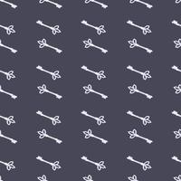 Little keys simple ornament seamless pattern. White vintage elements on grey background. Hand drawn minimalistic victorian style print. vector