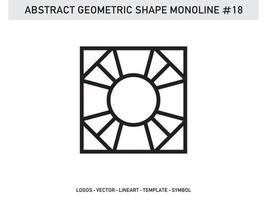 Modern Monoline Gemetric Shape Lineart Tile Design vector