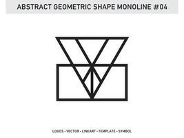 Tile Design Abstract Geometric Shape Monoline Vector Free