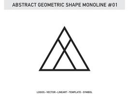 Abstract Geometric Shape Monoline Tile Design Pattern Seamless Pro Free vector