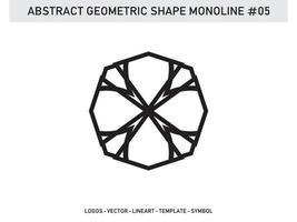 Monoline Geometric Abstract Shape Tile Design Decorative Free Pro vector