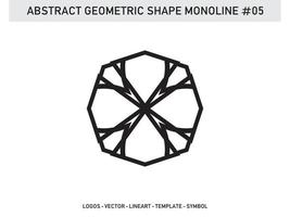 diseño de azulejo de forma abstracta geométrica monoline vector