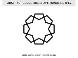 Geometric Lineart Monoline Shape Tile Design Abstract Free vector