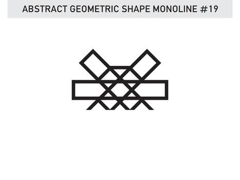 diseño de azulejo de línea de forma monolínea geométrica patrón abstracto gratis vector