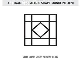 ornamento monoline geométrico elemento símbolo azulejo gratis vector