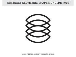 Tile Design Abstract Geometric Shape Monoline Vector Free