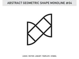 azulejo diseño abstracto forma geométrica monoline vector gratis