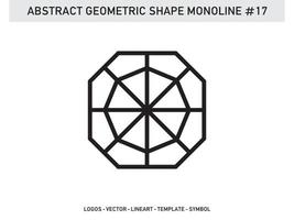 diseño de mosaico lineal de forma geométrica monolínea moderna vector