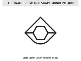 Tile Design Abstract Geometric Shape Monoline Vector Free