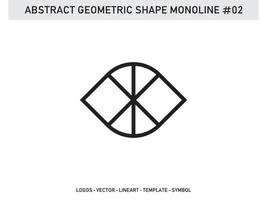 Tile Design Abstract Geometric Shape Monoline Vector Free