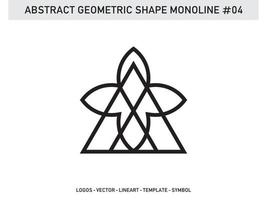 Tile Design Abstract Geometric Shape Monoline Vector Free