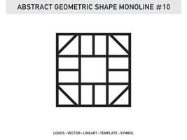 monolínea contorno geométrico forma lineart diseño azulejo patrón transparente gratis vector