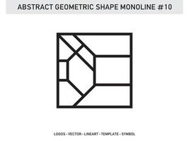 monoline forma geométrica lineart diseño abstracto azulejo gratis vector