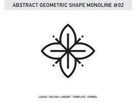 Tile Design Abstract Geometric Shape Monoline Vector Free