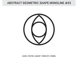 Tile Design Abstract Geometric Shape Monoline Vector Free