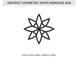 diseño de azulejo de forma abstracta geométrica monoline vector