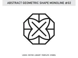 Tile Design Abstract Geometric Shape Monoline Vector Free
