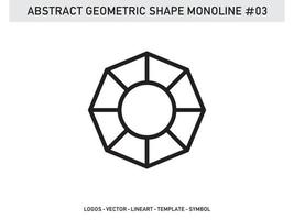 Tile Design Abstract Geometric Shape Monoline Vector Free