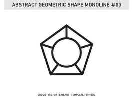 Tile Design Abstract Geometric Shape Monoline Vector Free