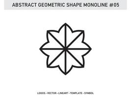 diseño de azulejo de forma abstracta geométrica monoline vector