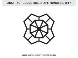 Lineart Monoline Geometric Decorative Design Element Free vector