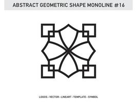 Lineart Monoline Geometric Decorative Design Element Free vector