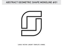 Abstract Geometric Shape Monoline Tile Design Pattern Seamless Pro Free vector