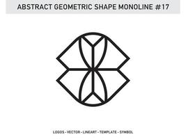 ornamento monoline geométrico elemento símbolo azulejo gratis vector