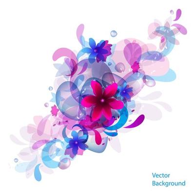 Floral background, postcard, floristic composition. Vector template for greeting cards, invitations
