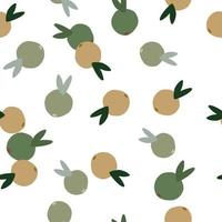 Cute citrus fruit seamless pattern. Fruits endless wallpaper. Cute doodle food backdrop. vector