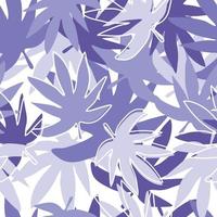 Hand drawn winter leaves seamless pattern on white background. vector