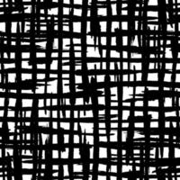 Artistic brush stripes seamless pattern. Hand drawn black ink stripe vector