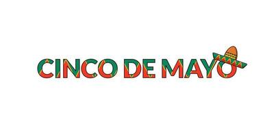 Cinco de mayo title text vector