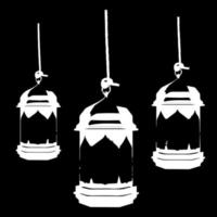 diseño de vector de silueta de lámpara de linterna, para decorar el tema de ramadán.
