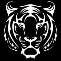 elementos de diseño de ilustraciones vectoriales de tigre. vector de tigre blanco con fondo negro.