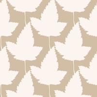 Seamless pattern with geometric maple leaves. Simple autumn leaves. vector