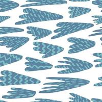 Modern shapes or blots. Contemporary abstract strange seamless pattern. vector
