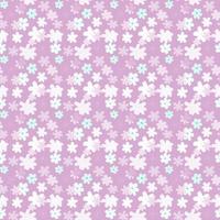 Little chamomile figures seamless random pattern. Pastel lilac background with light botanic elements. vector