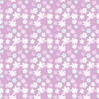 Little chamomile figures seamless random pattern. Pastel lilac background with light botanic elements. vector