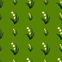 Light yellow forest berries seamless pattern. Botanic artwork in green olive palette. Nature simple print. vector