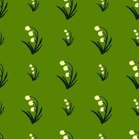 Light yellow forest berries seamless pattern. Botanic artwork in green olive palette. Nature simple print. vector