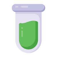 Test tube having liquid showing concept of experiment icon vector