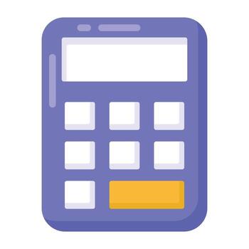 agregar icono de dispositivo, diseño plano de calculadora vector