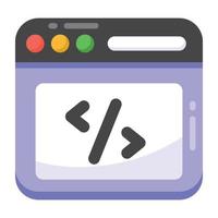 vector de estilo moderno editable del icono de codificación web