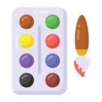 paleta de colores, un icono de diseño de acuarelas vector