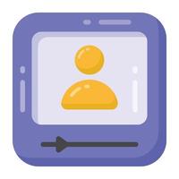 A flat design of video streaming icon vector