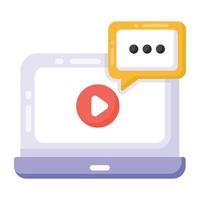 Video communication icon in trendy style vector