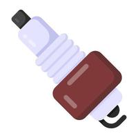 Flat style editable icon car plug, editable vector