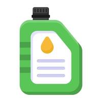 Lubricant can in flat style icon, editable vector
